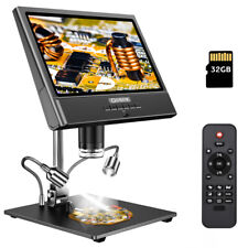 10 Screen 1080p 12mp Usb Digital Microscope 1300x Soldering Magnifier Coin View