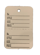 Qty 250 Clothing Price Tags With Perforation Use With Tag Gun Or String