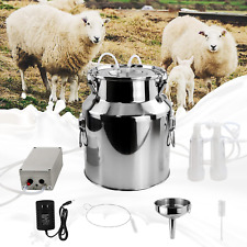 14l Goat Milking Machine Continuously Adjustable Suction Pulsation Vacuum Elect