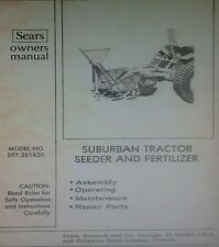 Sears Garden Tractor 3-point Seeder Planter Fertilizer Owner Parts Manual