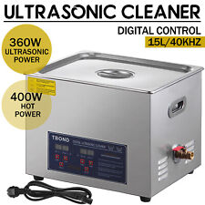 New 15l Ultrasonic Cleaner Stainless Steel Industry Heated Heater Wtimer