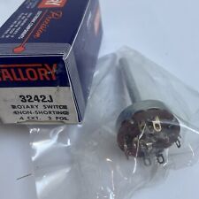 Mallory 3242j Rotary Switch - Non Shorting 4 Circuit 2 Position - New