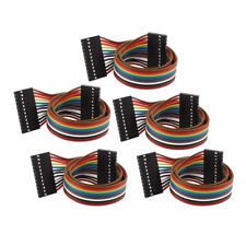 5 Pcs 2.54mm Pitch 12p Female Breadboard Double Head Jumper Wire Cable 30cm Long