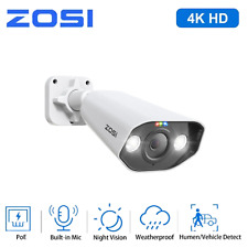Zosi 4k 8mp Poe Ip Camera Weatherproof Cctv Security Camera Night Vision Audio