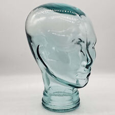 Recycled Glass Head Bluegreen Mannequin Wig Hat Display Spain