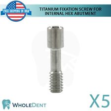 X5 Dental Titanium Fixation Screw For Abutment Int Hex 2.42mm Connection