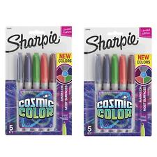 Lot Of 2 Sharpie Cosmic Colors Limited Edition 10 Fine Permanent Markers
