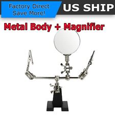 Third Hand Soldering Solder Iron Stand Holder Magnifier Helping Station Tool