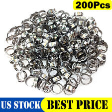 200pcs 12 Pex Clamp Cinch Rings Crimp Pinch Fittings 304 Stainless Steel