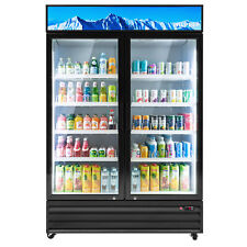 53 2 Glass Door Cooler Display Refrigerator Etl Commercial Merchandiser 40 Cf