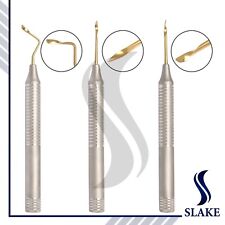 3 Pcs Screw Extraction Periotome Set Extraction Screw Kit Dental Gold
