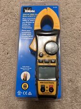 Ideal 61-737 Multimeter Ac Dc Voltage Ohm 4000a Clamp Meter W Leads Case