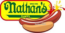 Choose Your Size Nathans Hot Dogs Decal Dog Concession Food Truck Sticker