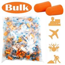 Lot Bulk Ear Plugs Soft Orange Foam Sleep Anti Noise Shooting Hearing Protection