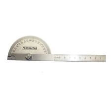 New Stainless Steel Rotary Protractor Angle Rule Gauge Machinist Tool