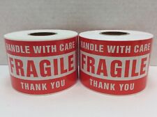1000x Handle With Care Thank You Fragile Shipping Labels Large 3 X 5 2rolls