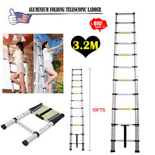 10ft5 Folding Step Aluminum Telescoping Collapsible Roof Climbing Ladder En131