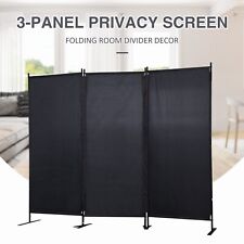 3 Panel Folding Room Divider Modern Metal Privacy Screen Partition Home Office