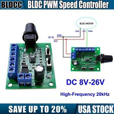 Dc 12v24v High-frequency 20khz Bldc Pwm Speed Controller 8v-26v Speed Regulator