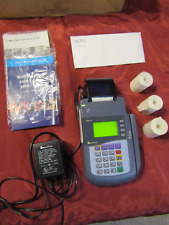 Verifone Omni 3200 Credit Card Terminal Printer With Power Cord Box Manuals