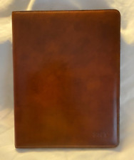 Bosca Old Leather Amber Portfolio Writing Pad Cover Nwt 922-27 Monogram Snt