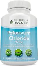 Potassium Supplement 365 Vegetarian Tablets Years Supply Potassium Chloride 99mg