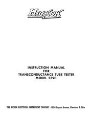 Hickok 539c Tube Tester Manual With Supplementary Tube Data