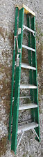 Davidson 7ft Fiberglass Step Ladder 225 Lb Stepladder 592-07 Green