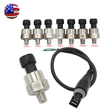 5v Fuel Pressure Transducer 10015020030050010001600psi For Oil Air Water