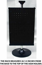 Counter Top Peg Board Spinner Rack Display 2 Sided With Hooks Black