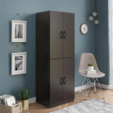 4-door 5 Storage Cabinet Adjustable Shelves Pantry Organizer Kitchen Furniture