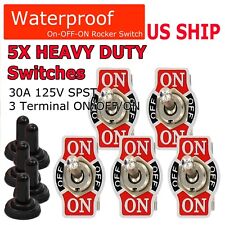 Toggle Switch Onoffon Heavy Duty 20a 125v Spdt 3 Terminal Car Waterproof Boot