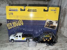164th Scale New Holland L170 Skid Steer With Dodge Truck Trailer Ertl