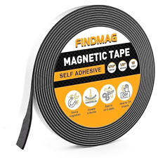 Magnetic Strip Tape 15ft Flexible Roll Adhesive Backed Magnet Strong Sticky Back