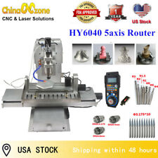 Hy6040 5axis Cnc Router Engraving Mach3 Usb Metal Aluminum Milling Machine 2.2kw