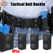 4xblack Tactical Belt Buckle Heavy Duty Nylon Outdoor Strap Military Belt Keeper