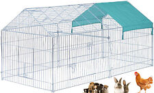 87x41 X-large Outdoor Galvanized Chicken Coop Run Metal Pet Enclosure Playpen