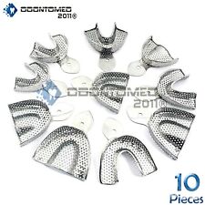 Dental Stainless Steel Perforated Impression Trays Autoclavable Set Of 10