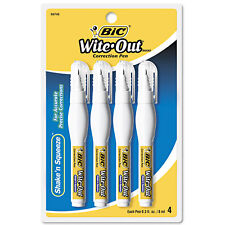 Bic Wite-out Shake N Squeeze Correction Pen 8 Ml White 4pack Wosqpp418