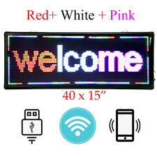 Commercial 40 X 15 Led Scrolling Sign 3-color Message Board Digital Display