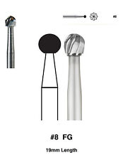 8 Round Fg Carbide Burs -new- 10 Pieces  8 Fg Bur