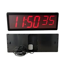 4 Inch 6 Digit Gps Synchronized World Time Clock Red Led Black Plastic Casing