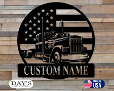 Personalized Semi Truck Wall Metal Art Personalized Semi Truck Personalized Gift