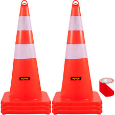 Vevor Safety Cones Traffic Cones 6 X 28 Orange Reflective Collars Road Cones