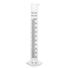Plastic Graduated Cylinder Measuring Beaker - 100ml Science Measuring Test Tube