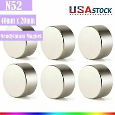 N52 Large Neodymium Rare Earth Magnet Big Super Strong Huge Size 40mm20mm Lot