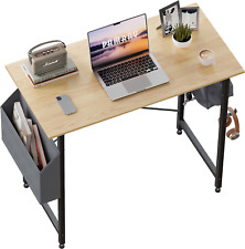 32 Inch Computer Desk For Small Spaces With Storage Bag With Headphone Hook