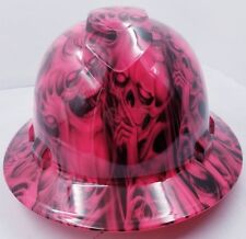 New Full Brim Hard Hat Custom Hydro Dipped Hot Pink See No Evil . Free Shipping