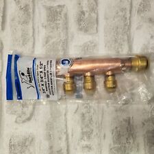 Shark Bite 25552lf Manifold With Push-fit Branches 3-port Open Brass