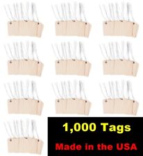 1000- 4 14 X 2 18 Size 4 Manila Inventory Shipping Hang Tags With Wire 13 Pt